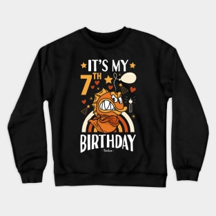 7th Birthday Fish Crewneck Sweatshirt